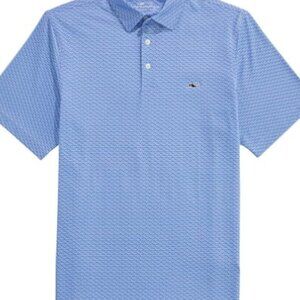 Vineyard Vines Performance Blue White Polo Size M NWOT